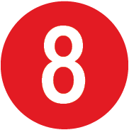 Red Number 8
